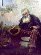 Louis Dewis Old Beggar oil painting